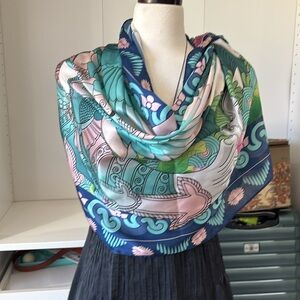 Elegant Multicolor Scarf 27”/72” scarf